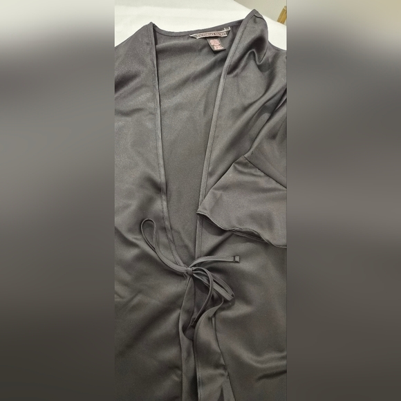 Victoria's Secret Gray Satin Robe - Picture 2 of 6